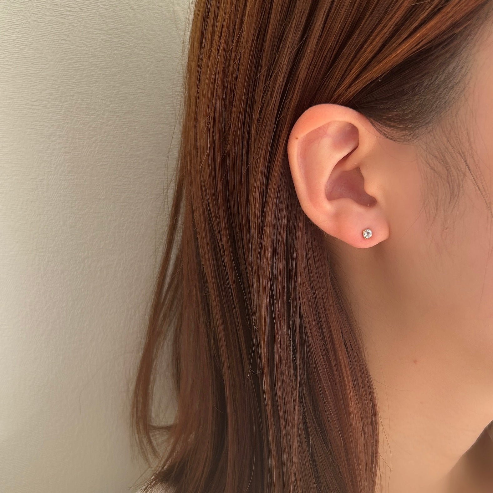K18アクアマリンピアス