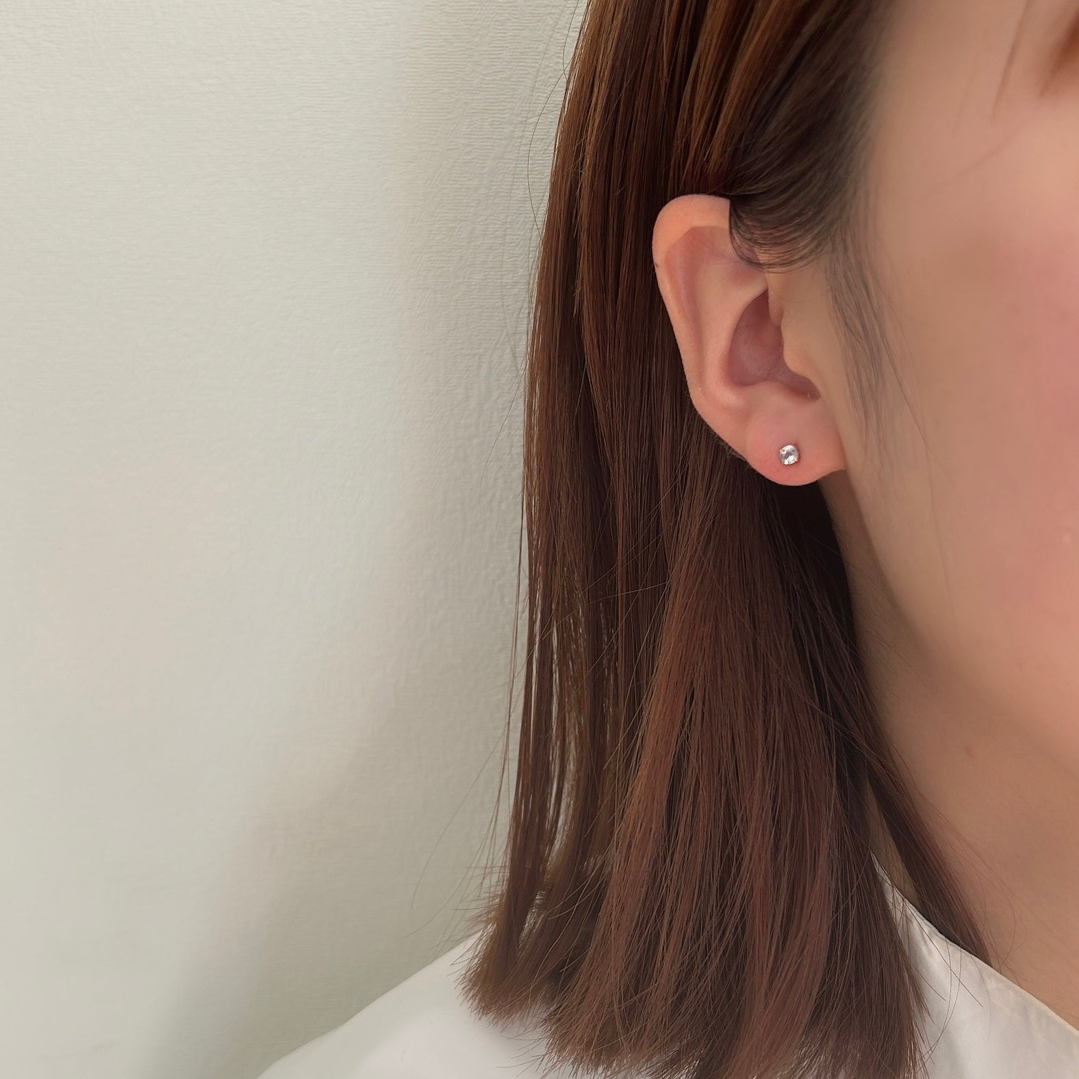 K18アクアマリンピアス
