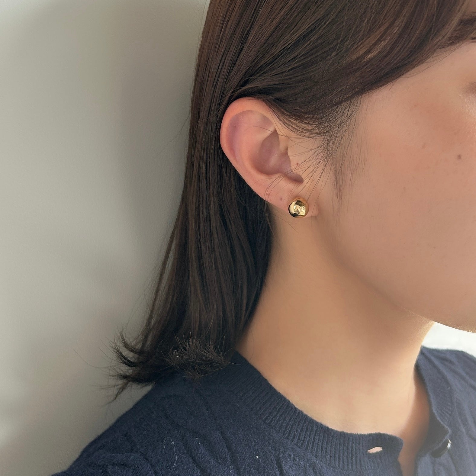 K18 10㎜丸玉ピアス