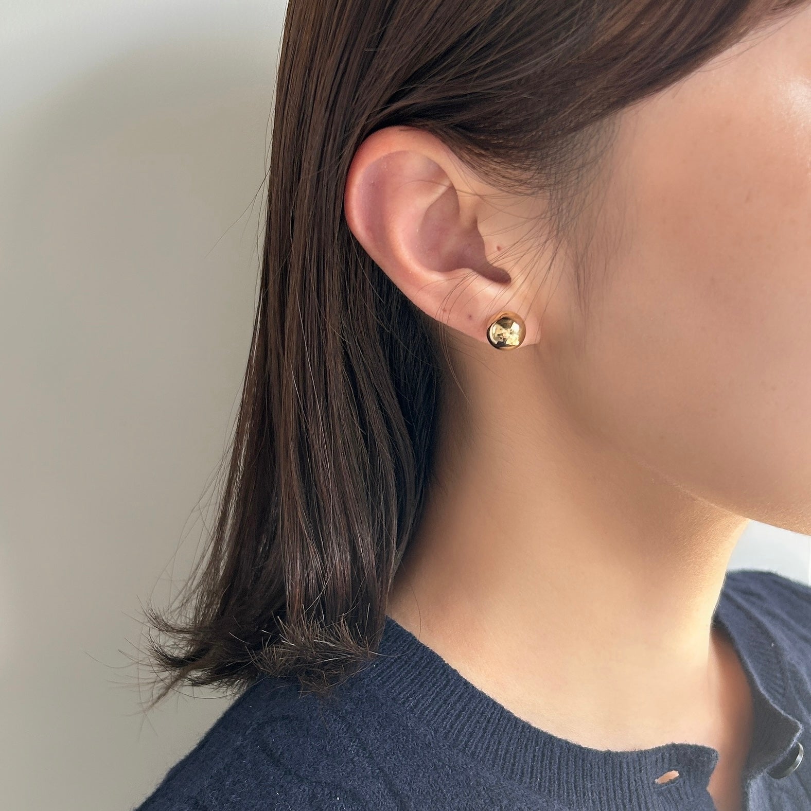 K18 10㎜丸玉ピアス