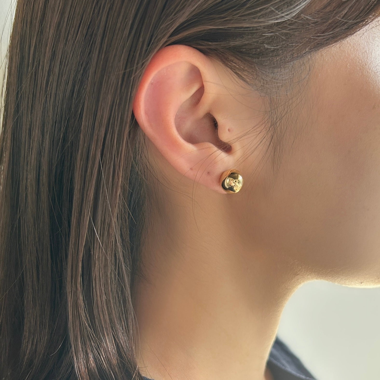 K18 10㎜丸玉ピアス