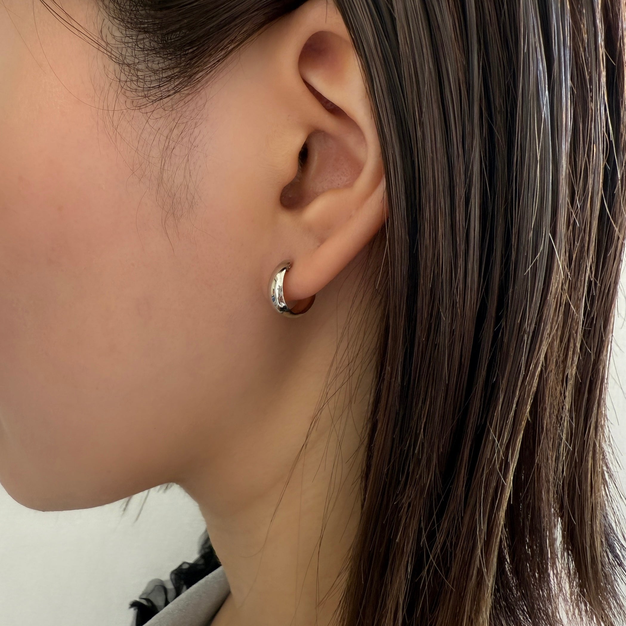 <NEW>Pt900ぷっくりフープピアス