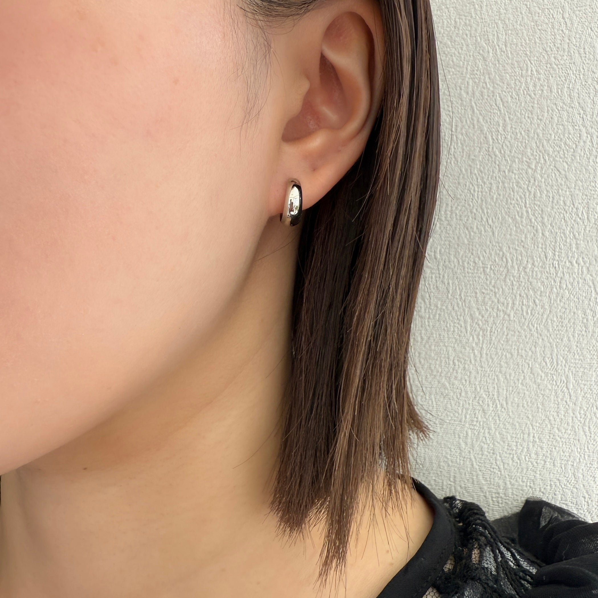 <NEW>Pt900ぷっくりフープピアス