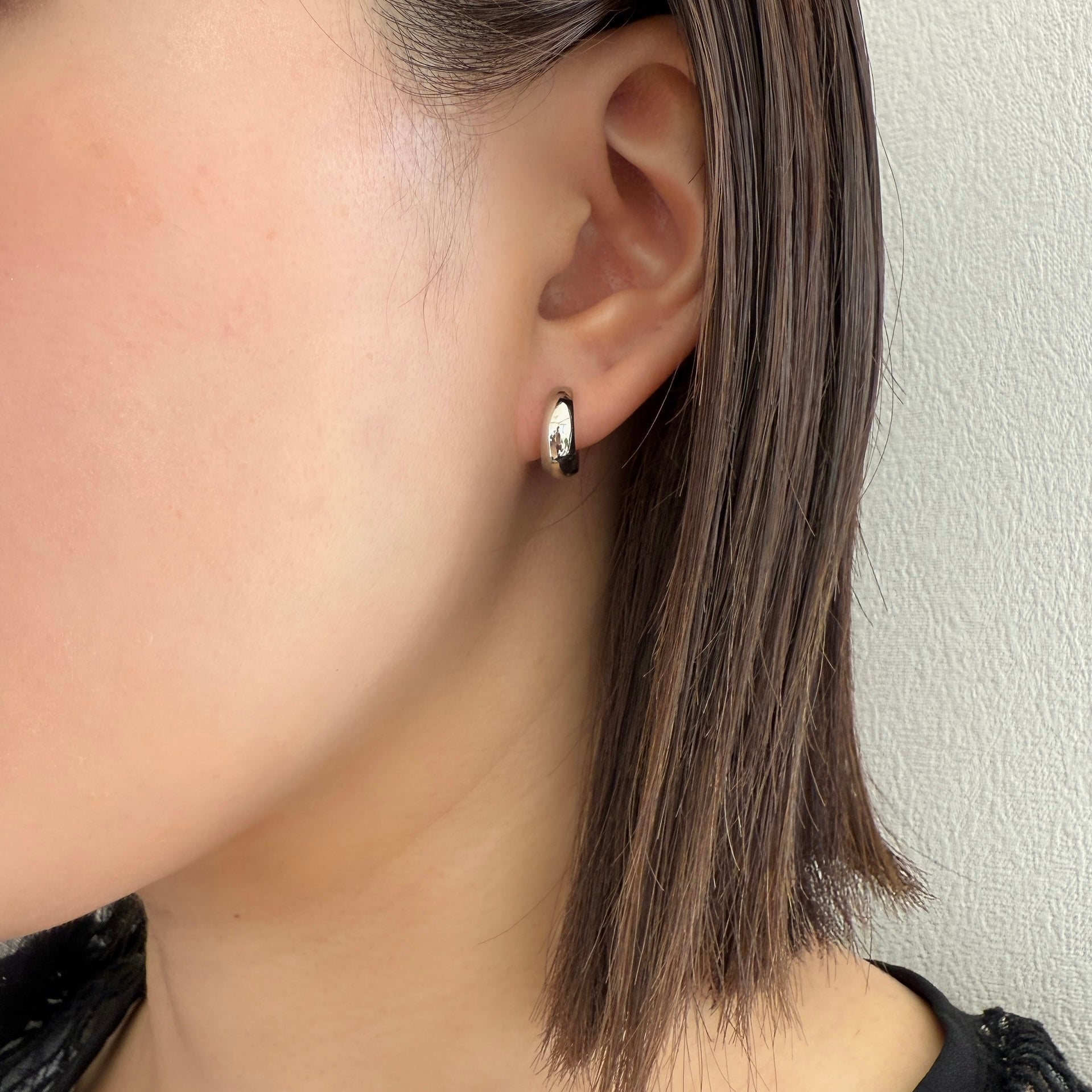 <NEW>Pt900ぷっくりフープピアス