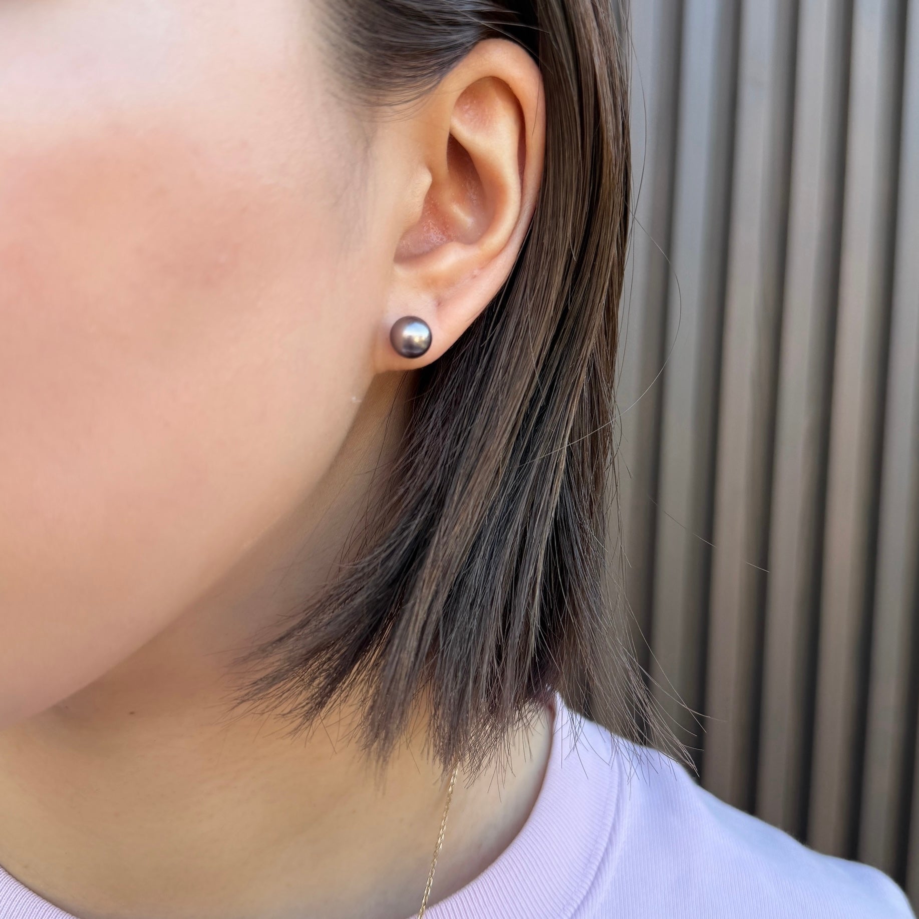 <NEW>K18アコヤ染めパールキャッチ