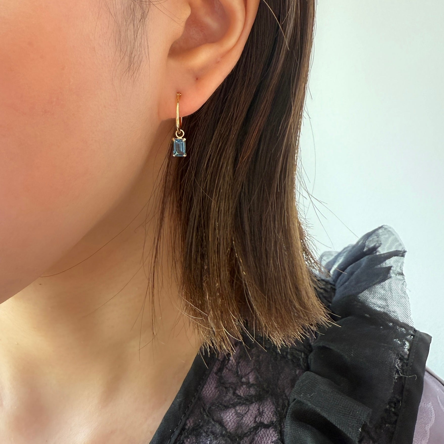 【受注生産品】K18誕生石チャーム(片耳)