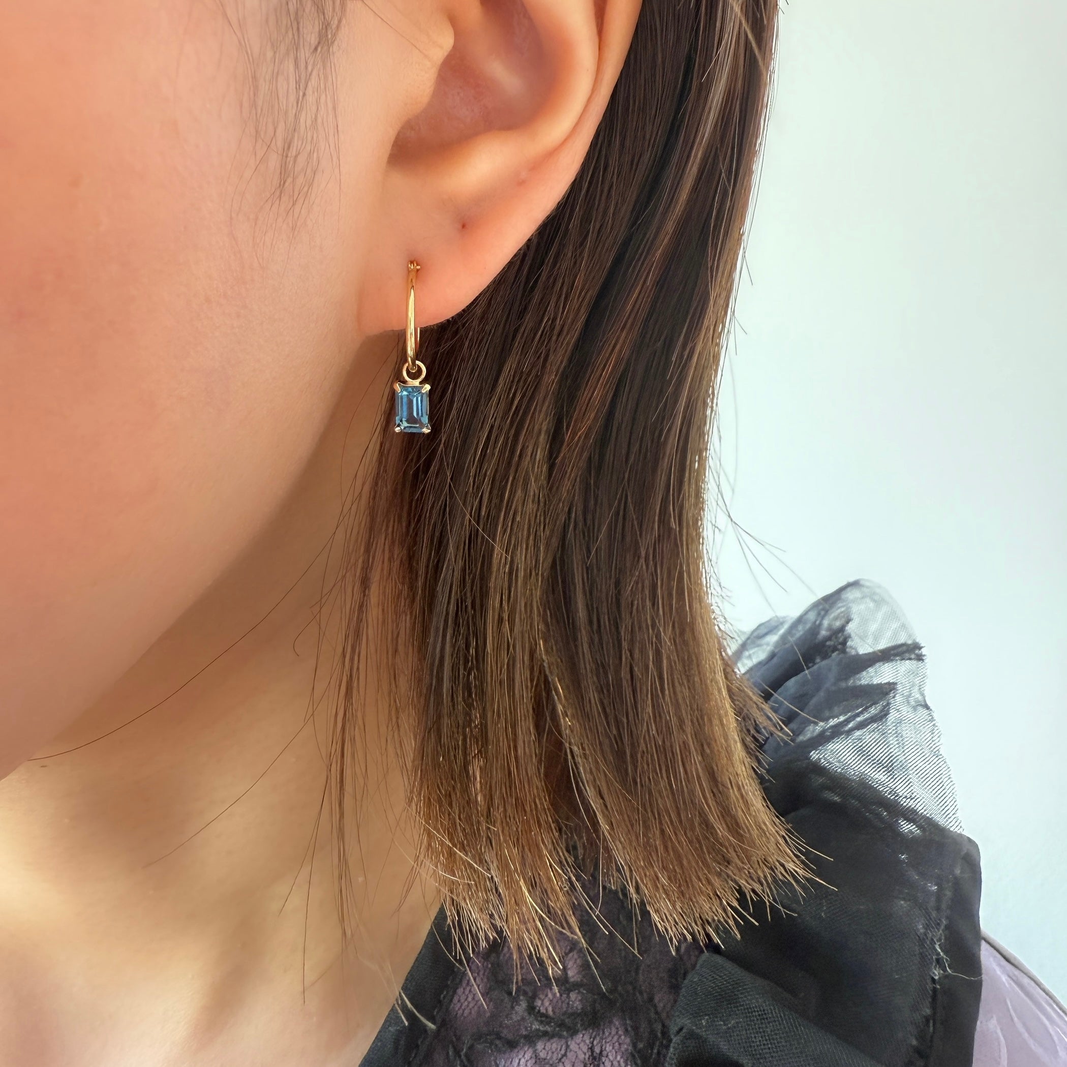 【受注生産品】K18誕生石チャーム(片耳)