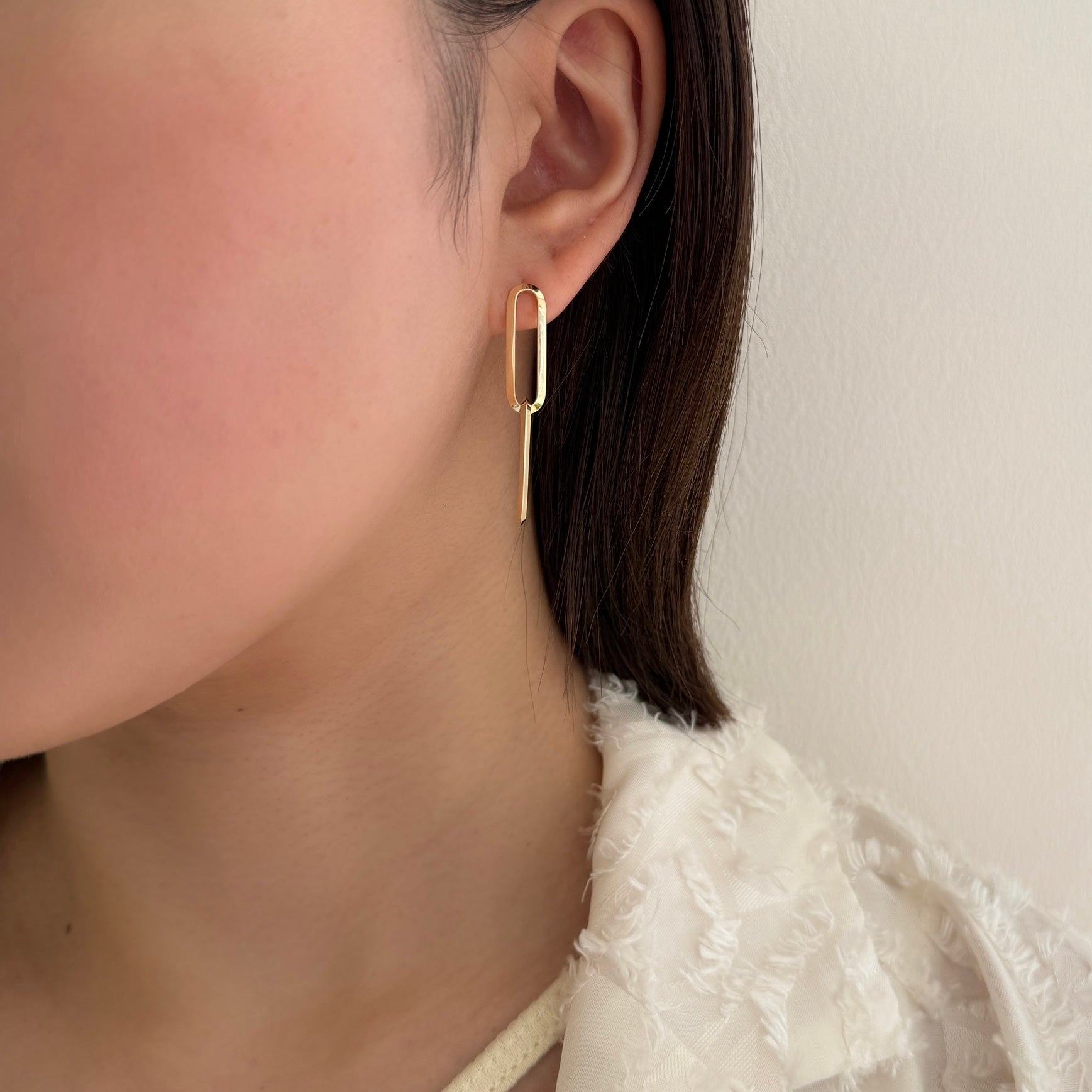 <NEW>K18ロングクリップピアス2コマ