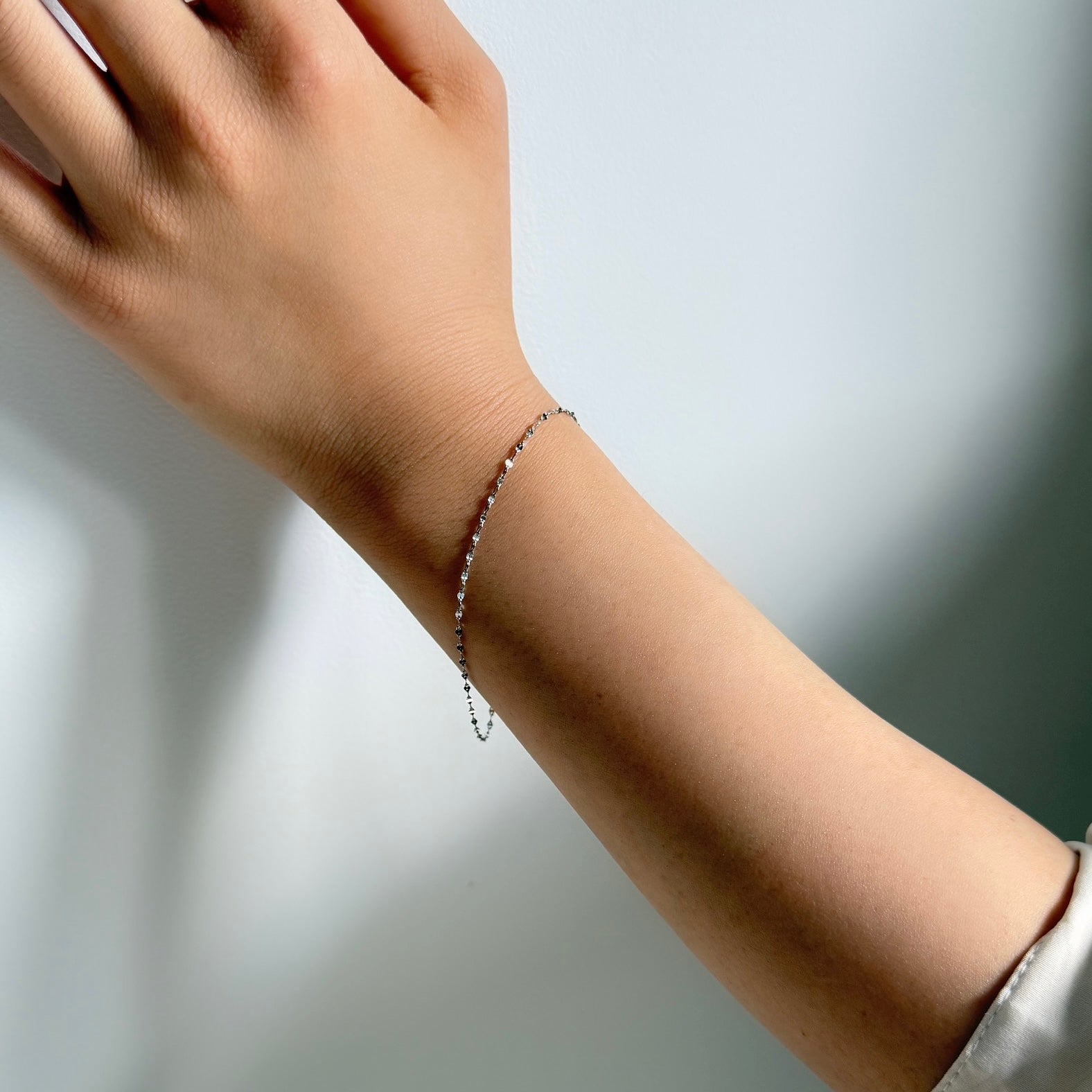 【受注生産品】Pt850ペタルチェーンブレスレット