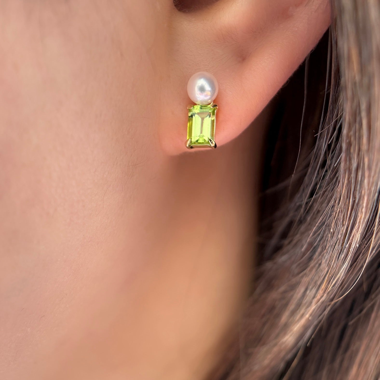 【受注生産品】K18誕生石チャーム(片耳)