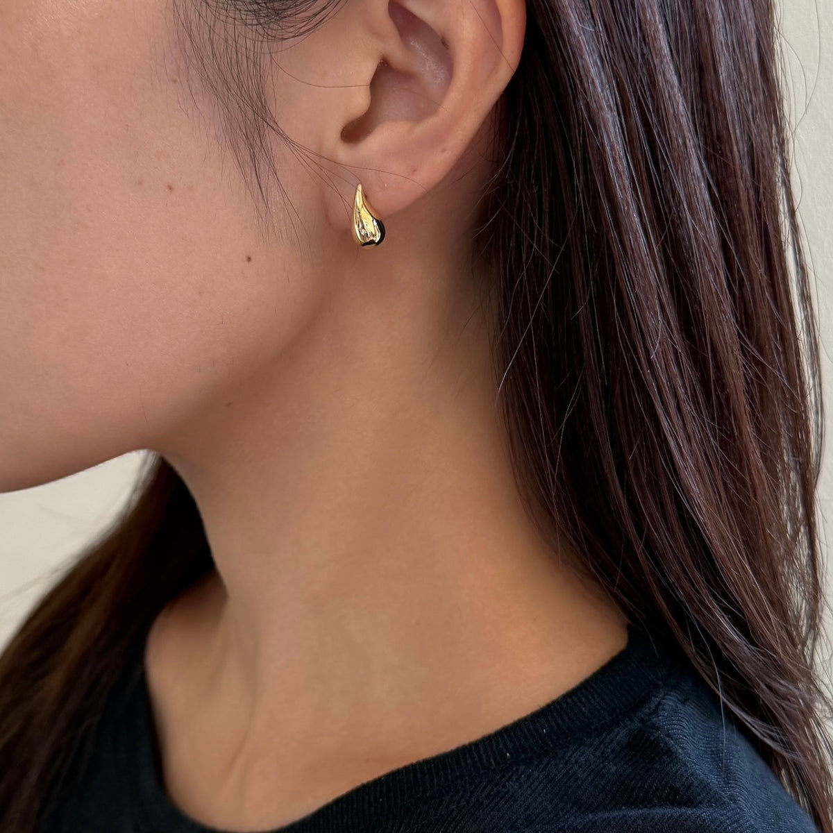 【お買い得ジュエリー】K18ぷっくりツユピアス