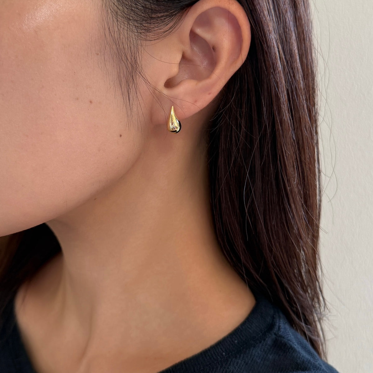 【お買い得ジュエリー】K18ぷっくりツユピアス