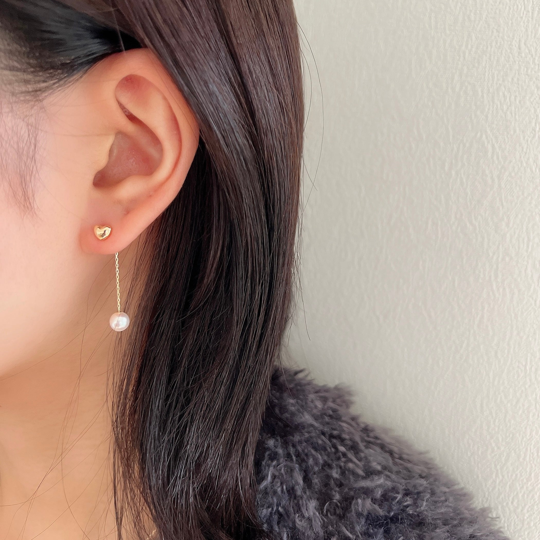 パール チェーンピアス k18-