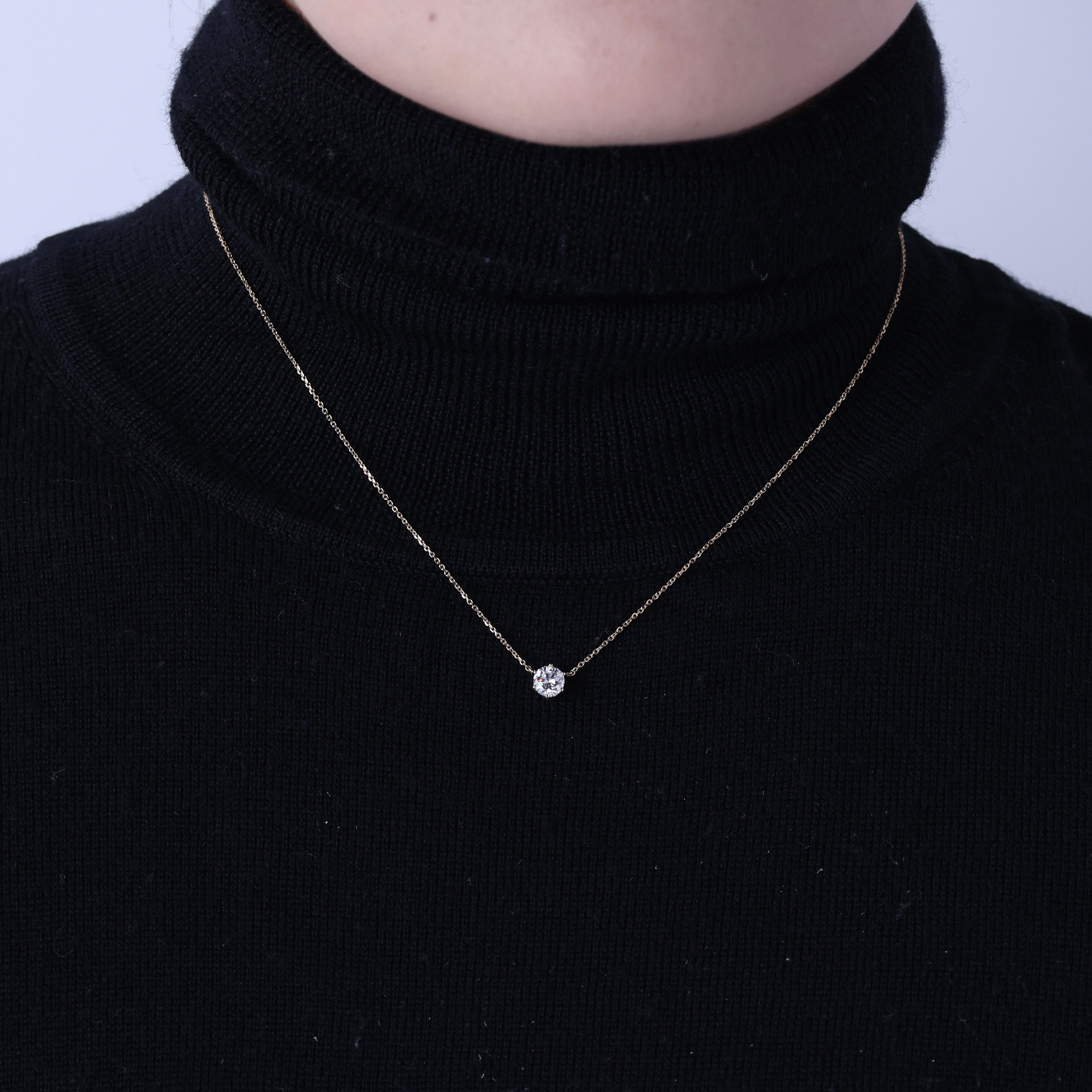 ＜クリスマス限定＞【受注生産品】K18 0.5ctダイヤモンドネックレス(ソーティング付き)