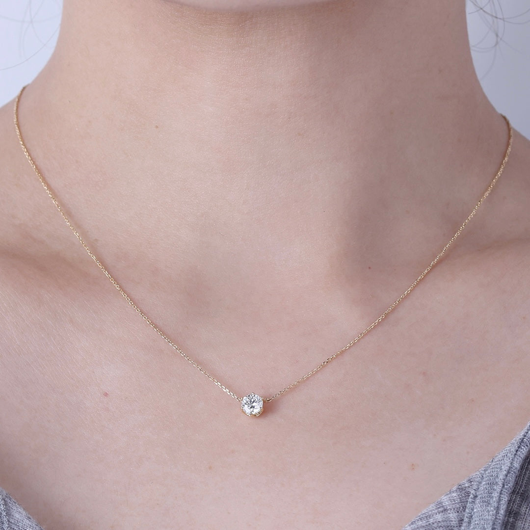 ＜クリスマス限定＞【受注生産品】K18 0.5ctダイヤモンドネックレス(ソーティング付き)