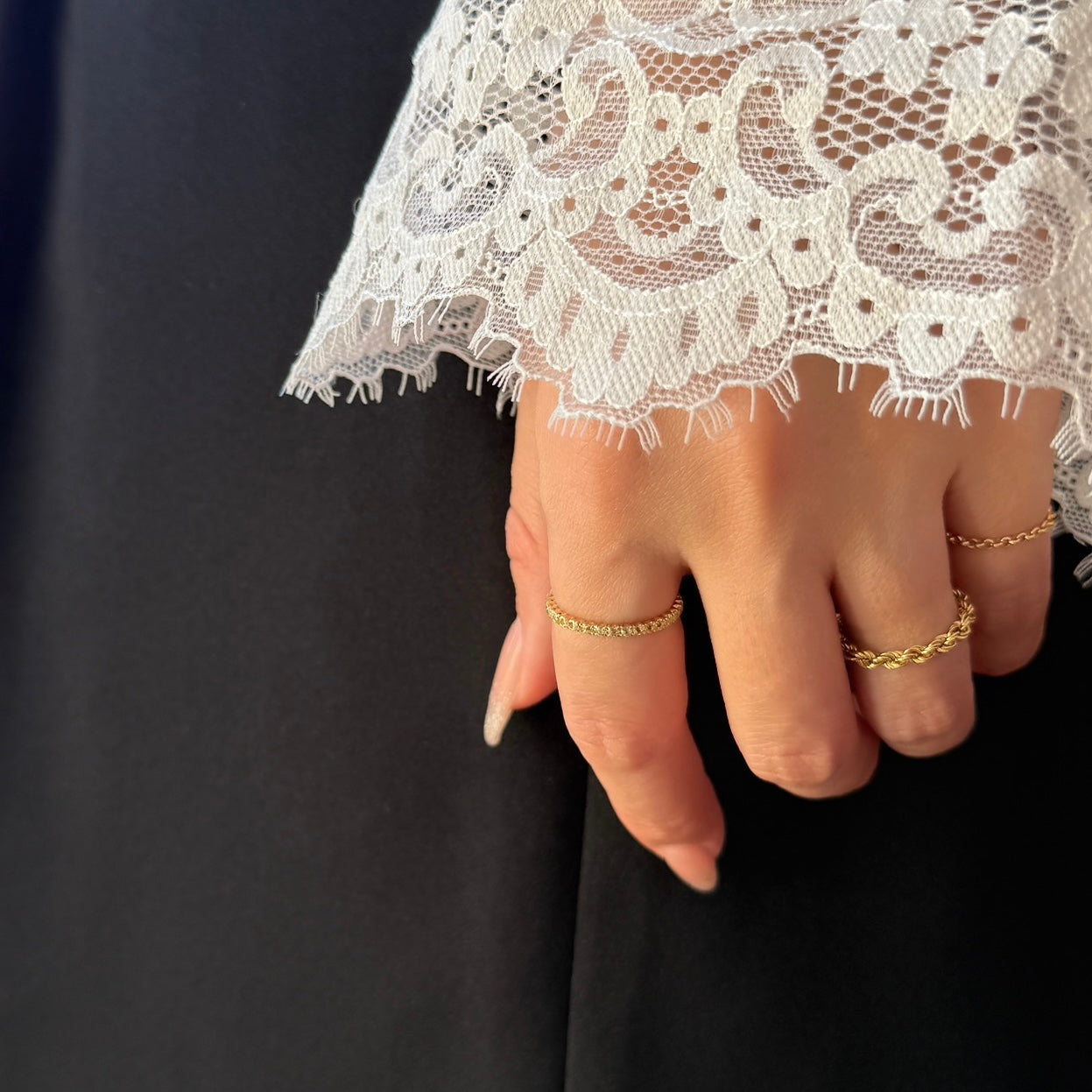 ＜期間限定販売＞【受注生産品】K18ペリドットフルエタニティリング