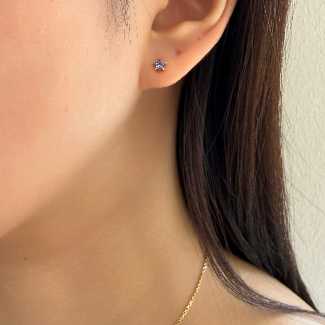 NEW＞K18スタータンザナイトピアス