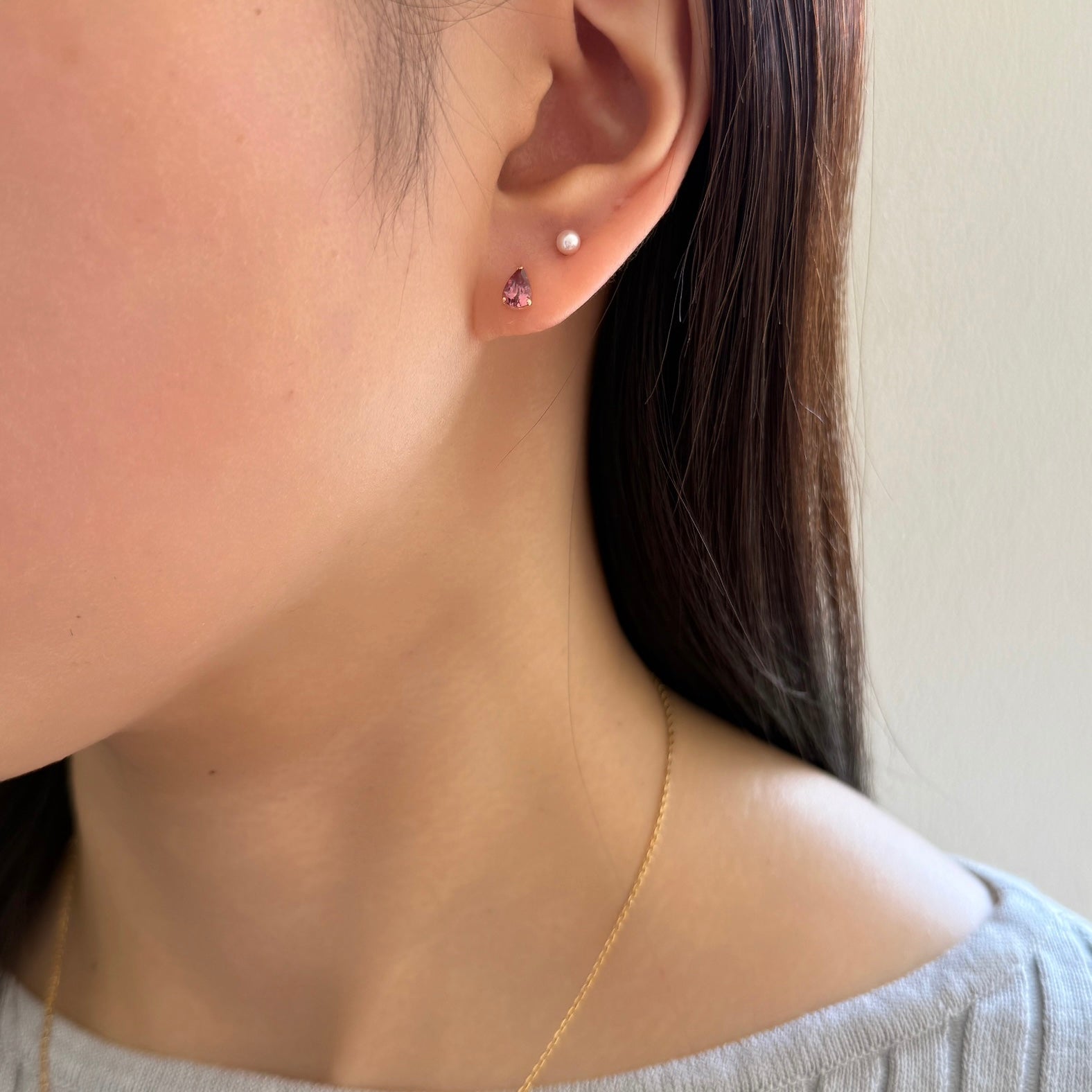 K18あこやピアス NEW＞K18アコヤベビーパールピアス