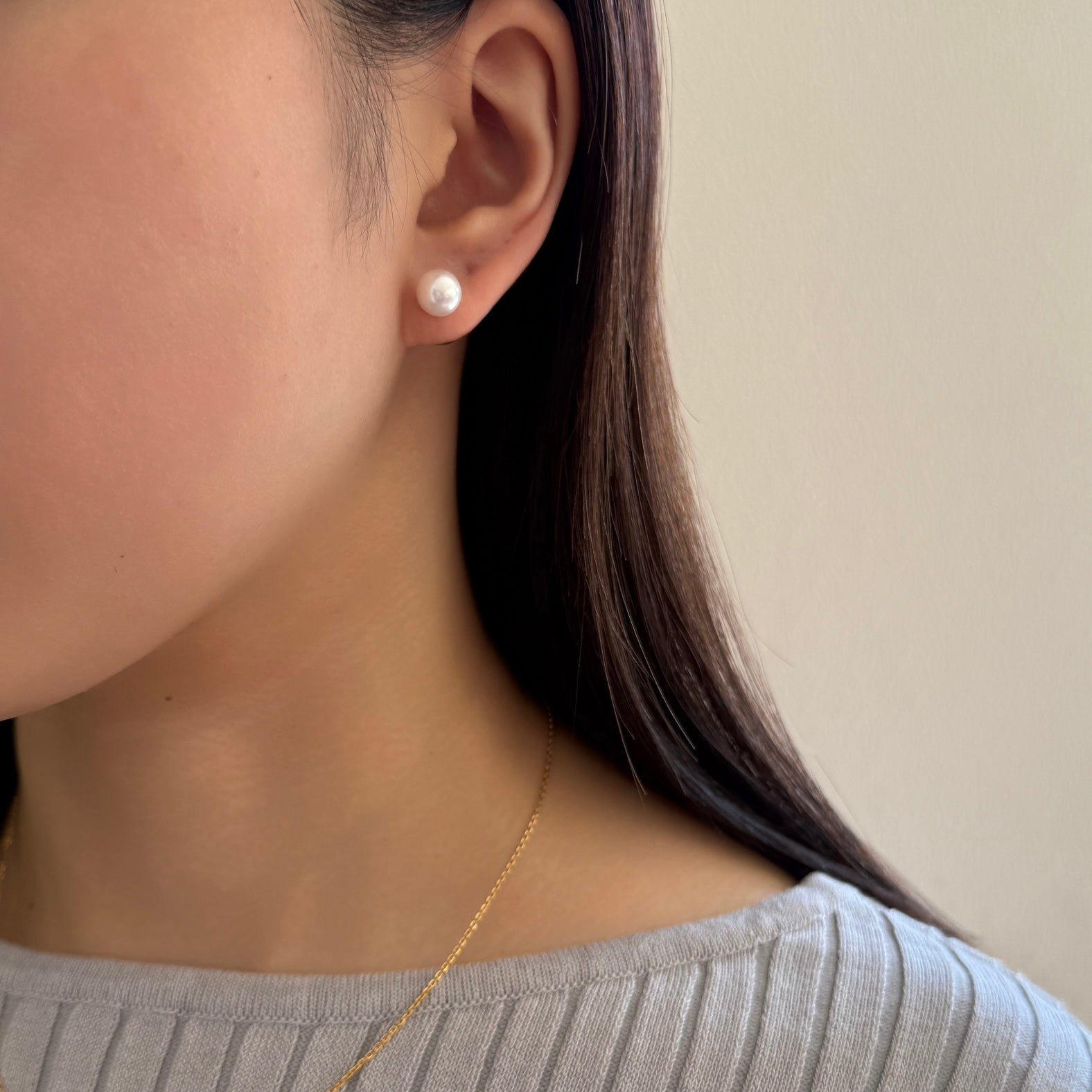 ＜NEW＞K18アコヤタヒチリバーシブルピアス