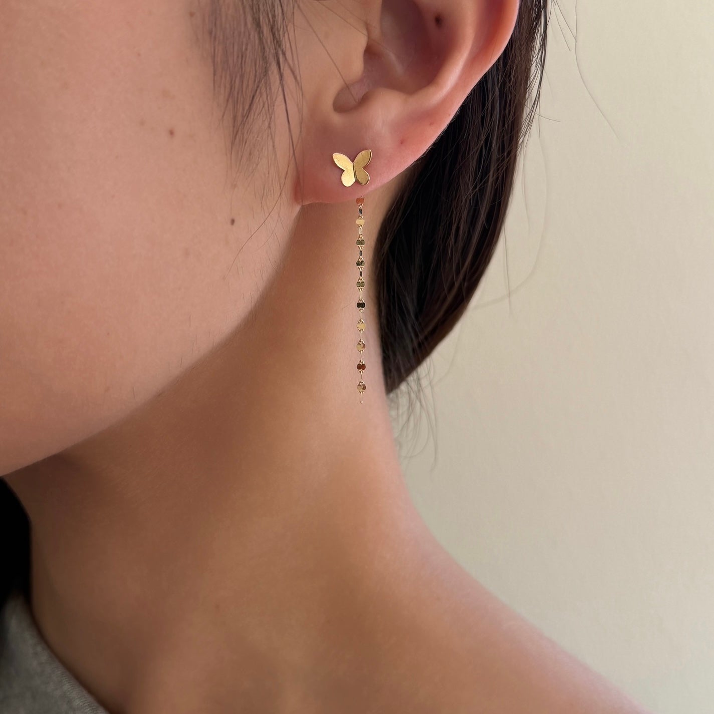 ＜NEW＞K18バタフライピアス