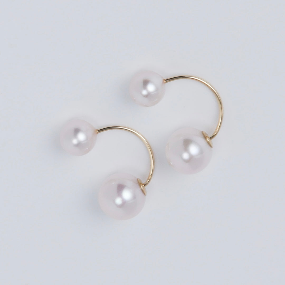 大きな取引 NEW＞K18アコヤパールカーブピアス アクセサリー