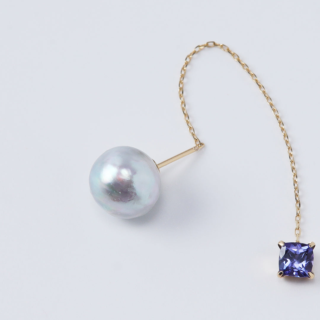 ＜NEW＞K18アコヤナチュラルパールキャッチ
