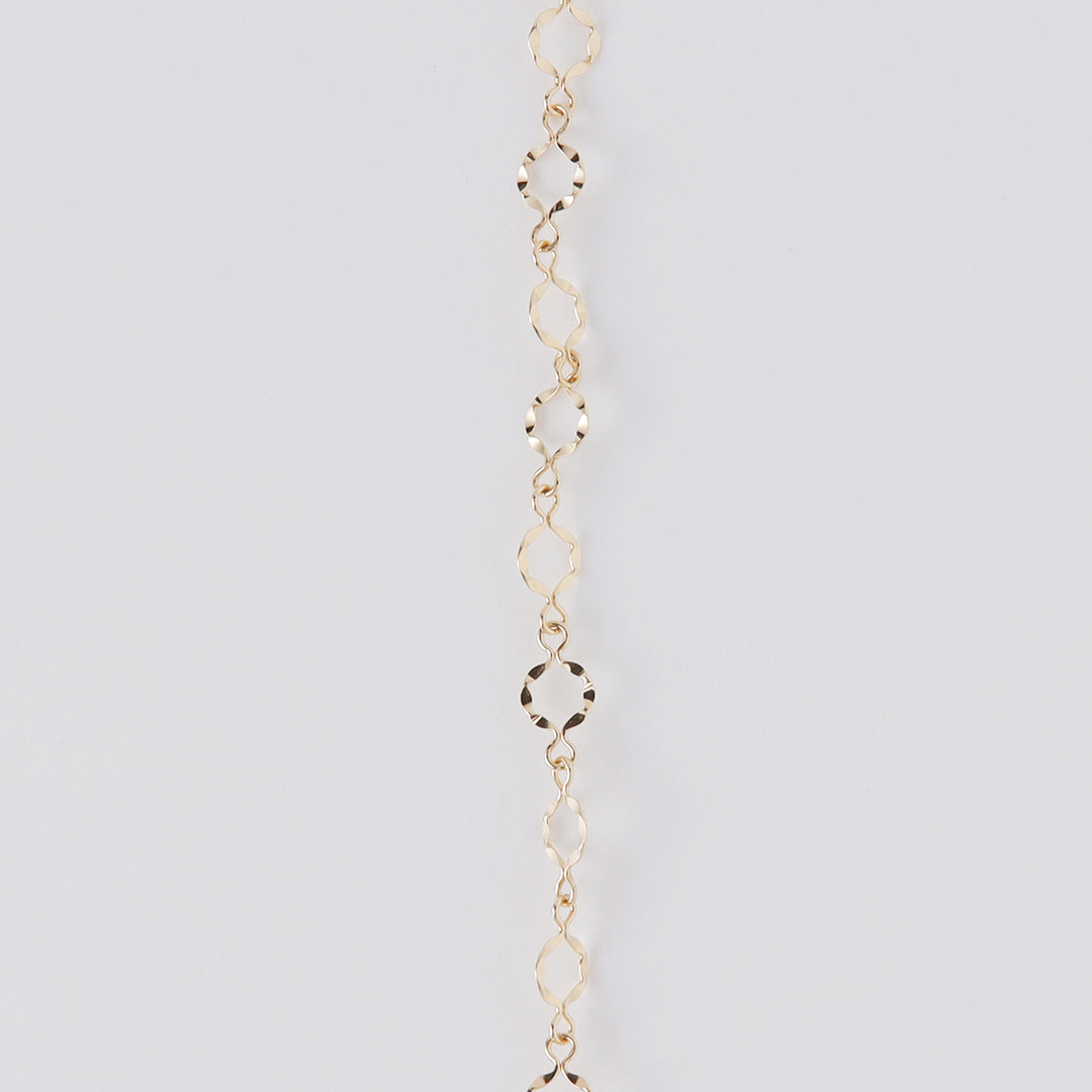 NEW＞K18アコヤパールレースチェーンピアスキャッチ