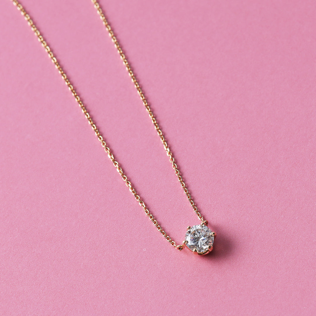 ＜クリスマス限定＞【受注生産品】K18 0.5ctダイヤモンドネックレス(ソーティング付き)