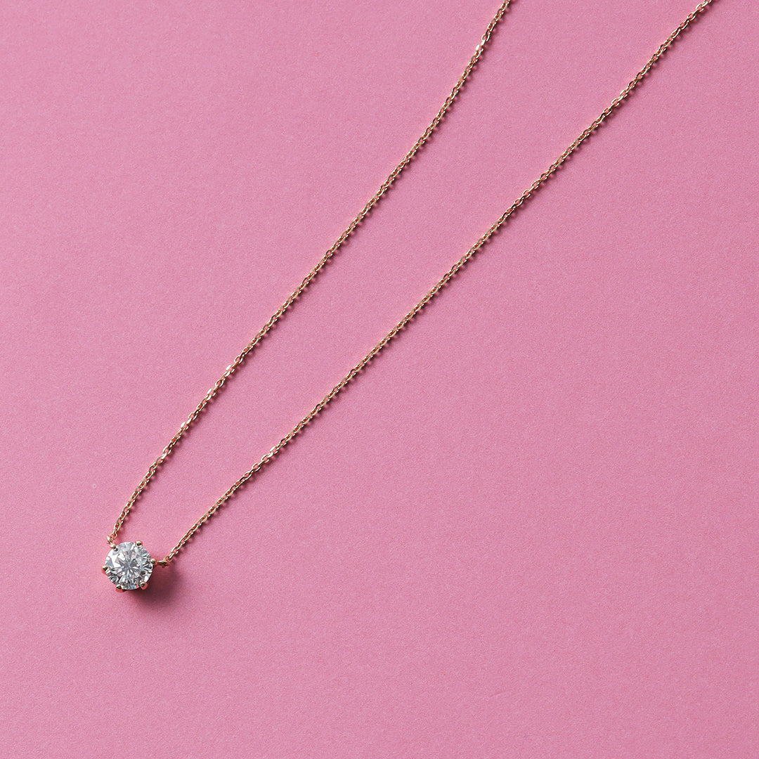 ＜クリスマス限定＞【受注生産品】K18 0.5ctダイヤモンドネックレス(ソーティング付き)