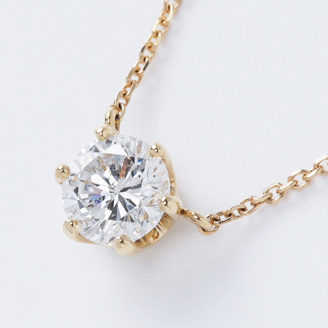 ＜クリスマス限定＞【受注生産品】K18 0.5ctダイヤモンドネックレス(ソーティング付き)