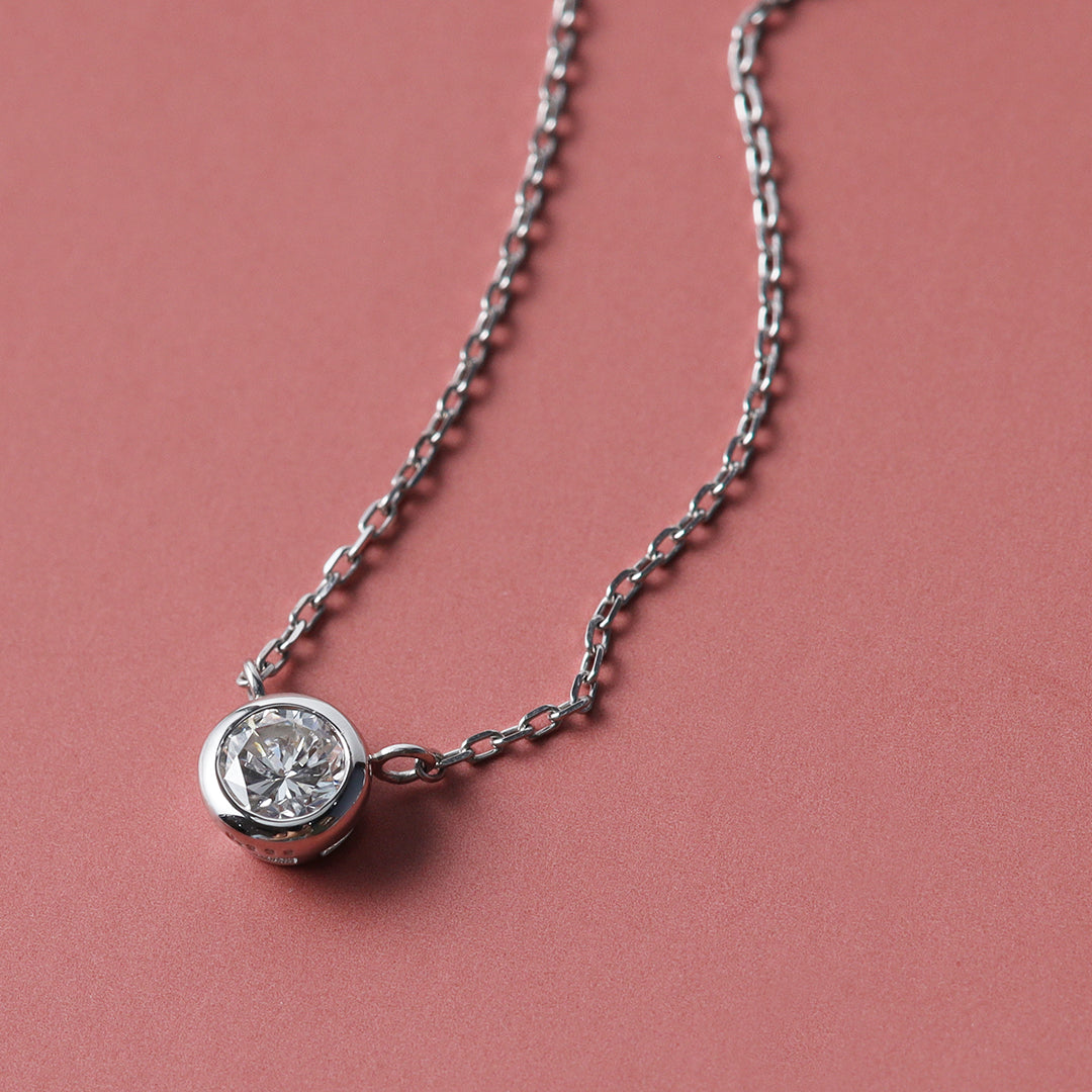 ＜クリスマス限定＞【受注生産品】Pt900/Pt850 0.3ctダイヤモンドネックレス(ソーティング付き)