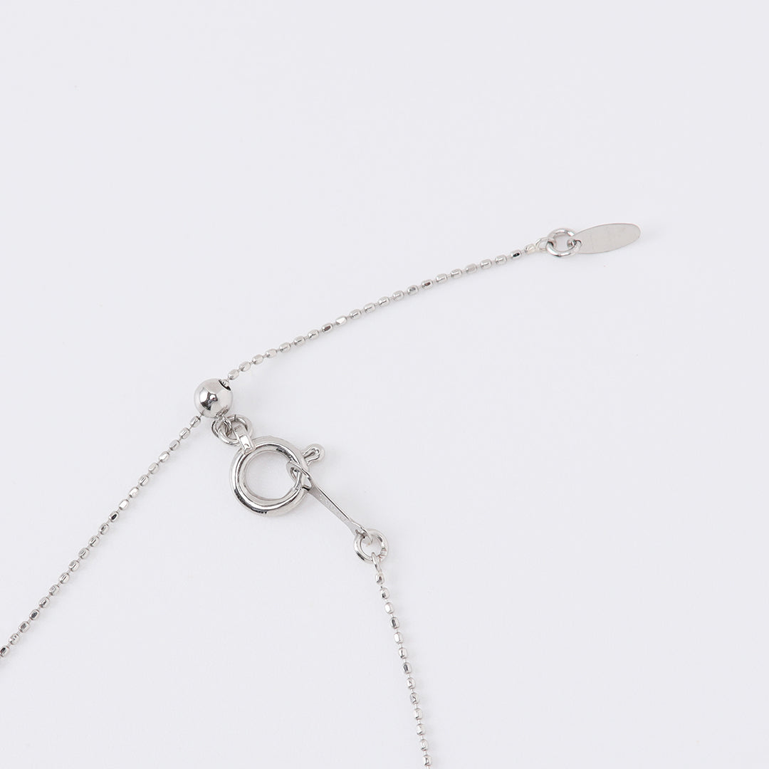 NEW＞Pt850ボールチェーンスライドネックレス