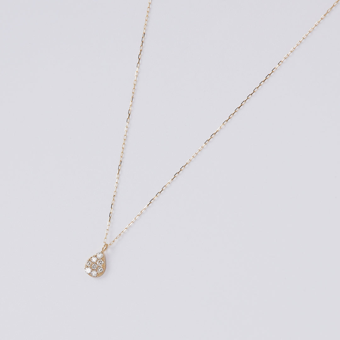 ＜7/28(火)12:00~販売開始予定＞【お買い得ジュエリー】K18しずくダイヤモンドネックレス