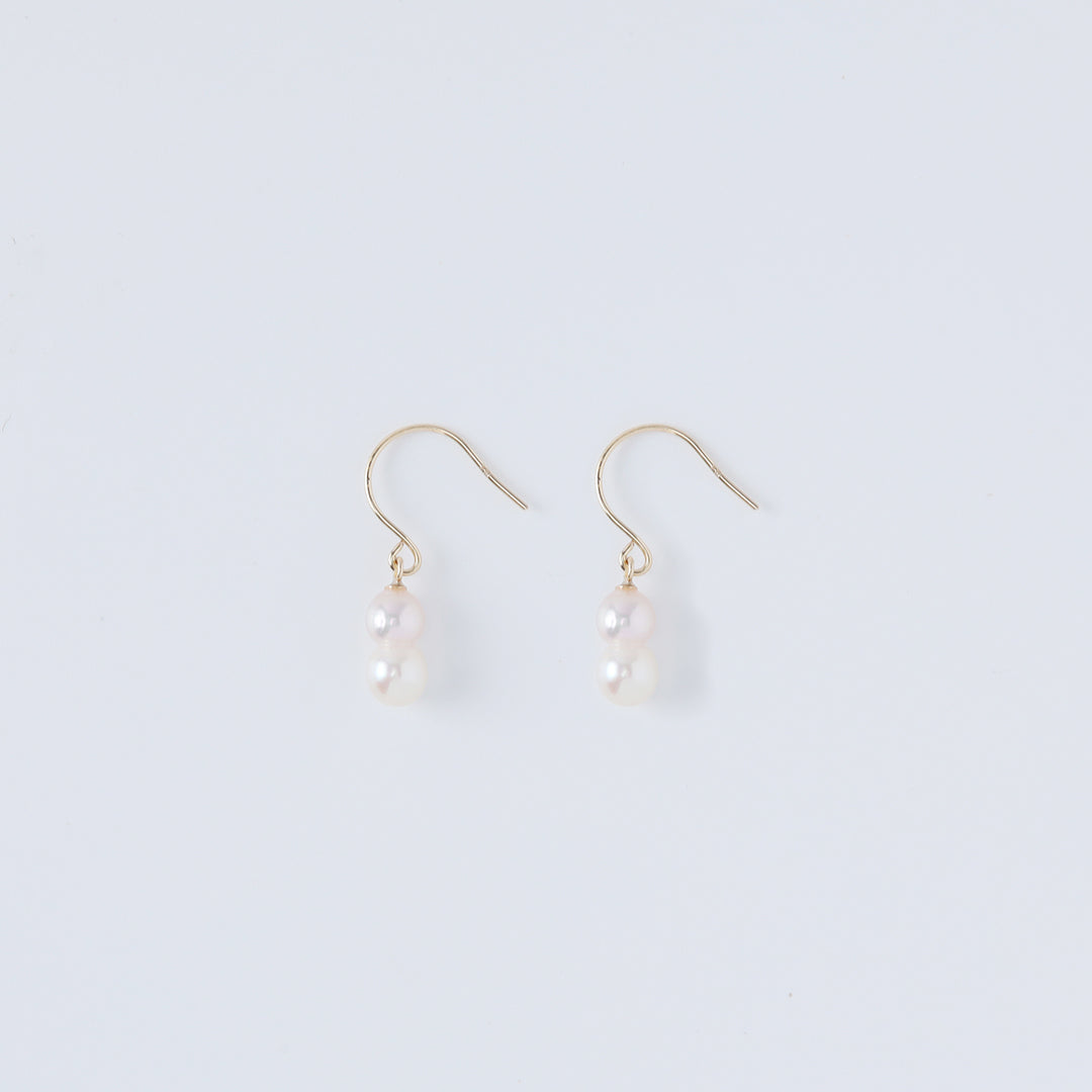 ＜クリスマス限定＞【受注生産品】K18アコヤツインパールピアス