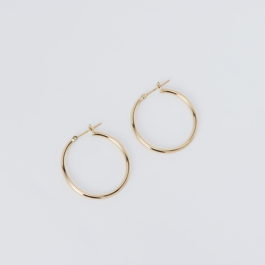 ＜5/25(月)12:00~販売開始予定＞【お買い得ジュエリー】K18フープピアス