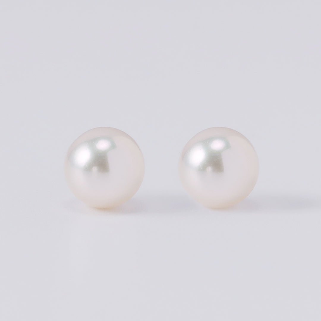 ＜NEW＞K18アコヤパールピアス8.5-9㎜