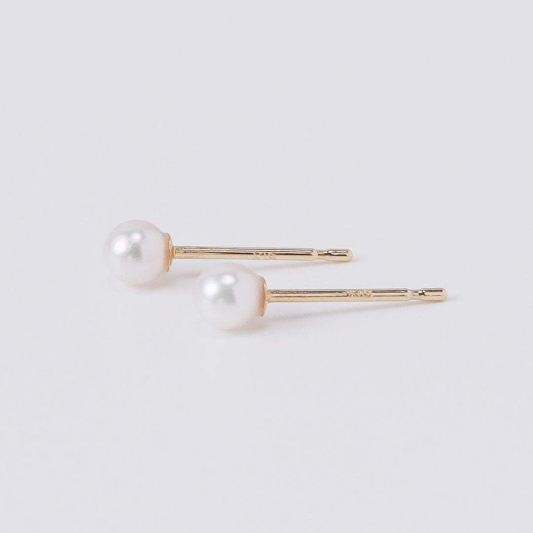 NEW＞K18アコヤベビーパールピアス