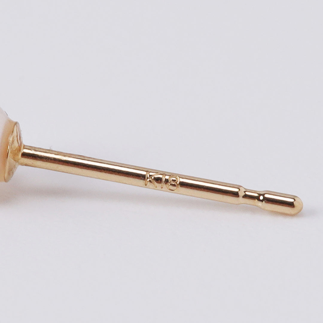 NEW＞K18アコヤベビーパールピアス