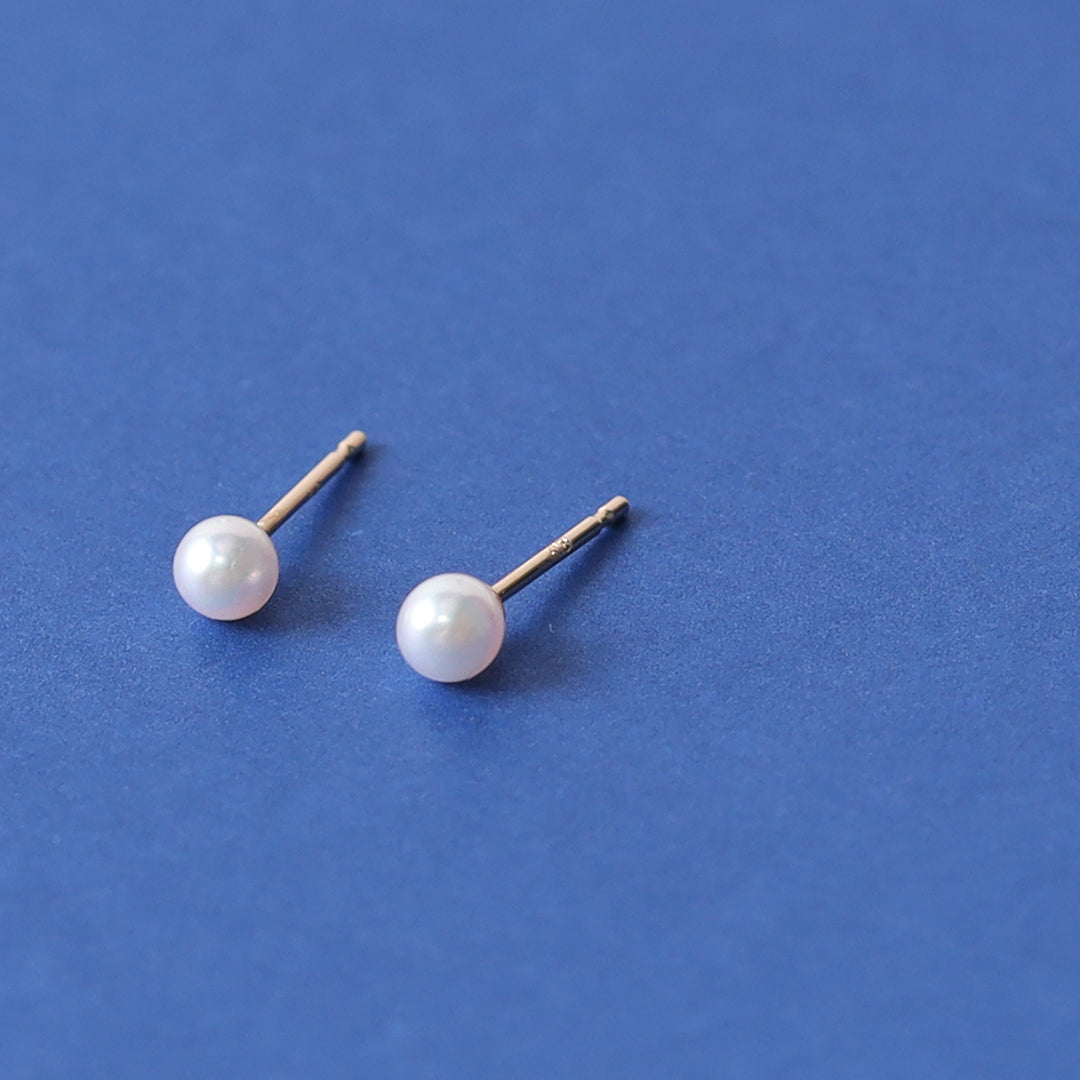 NEW＞K18アコヤベビーパールピアス