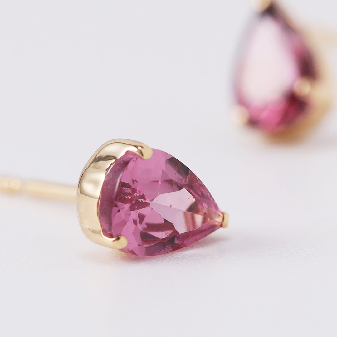 ＜NEW＞K18タンガロードライトガーネットピアス