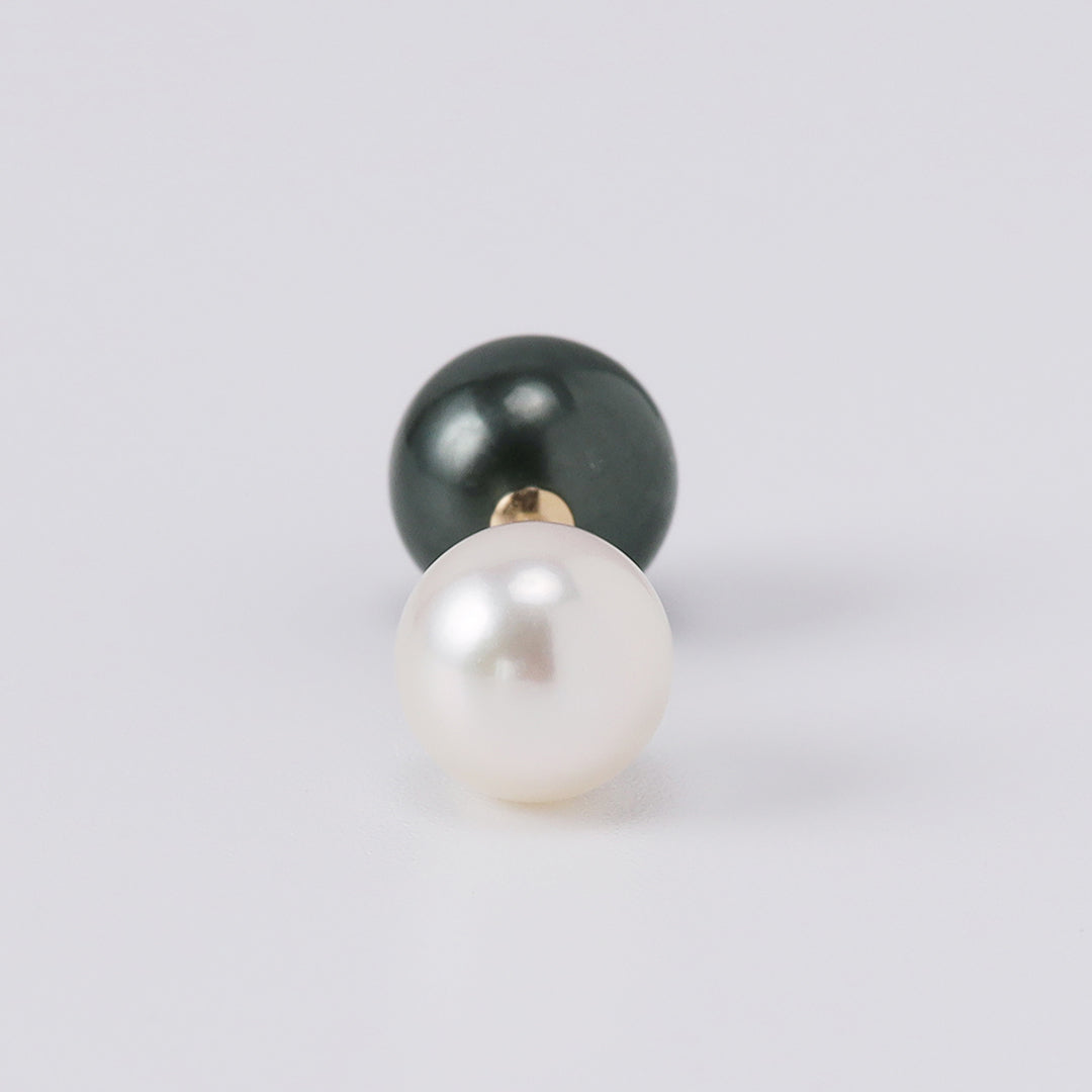 ＜NEW＞K18アコヤタヒチリバーシブルピアス