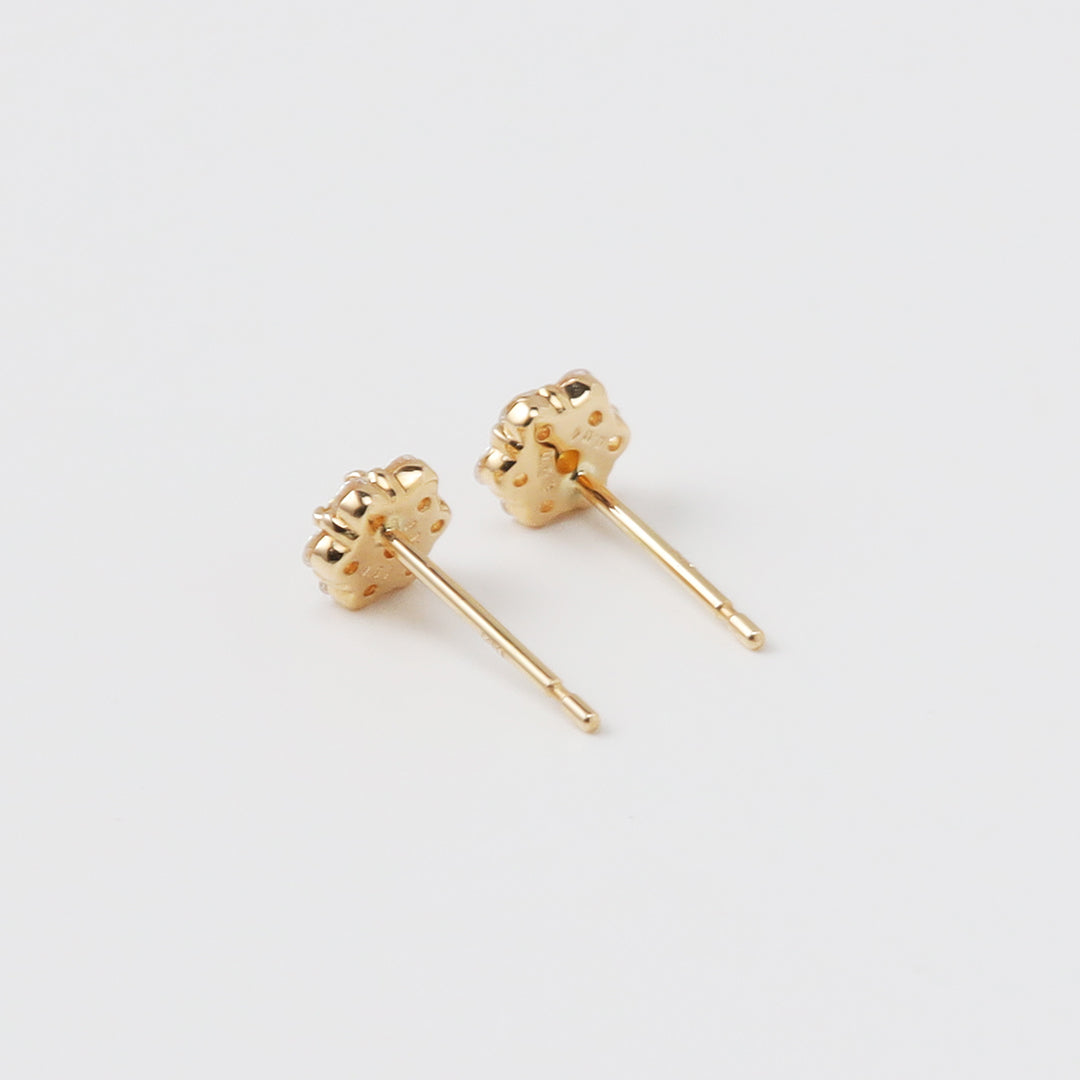 ＜NEW＞K18イエローダイヤモンド取巻きピアス