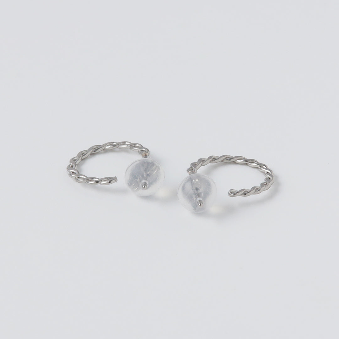 【お買い得ジュエリー】Pt900ツイストフープピアス