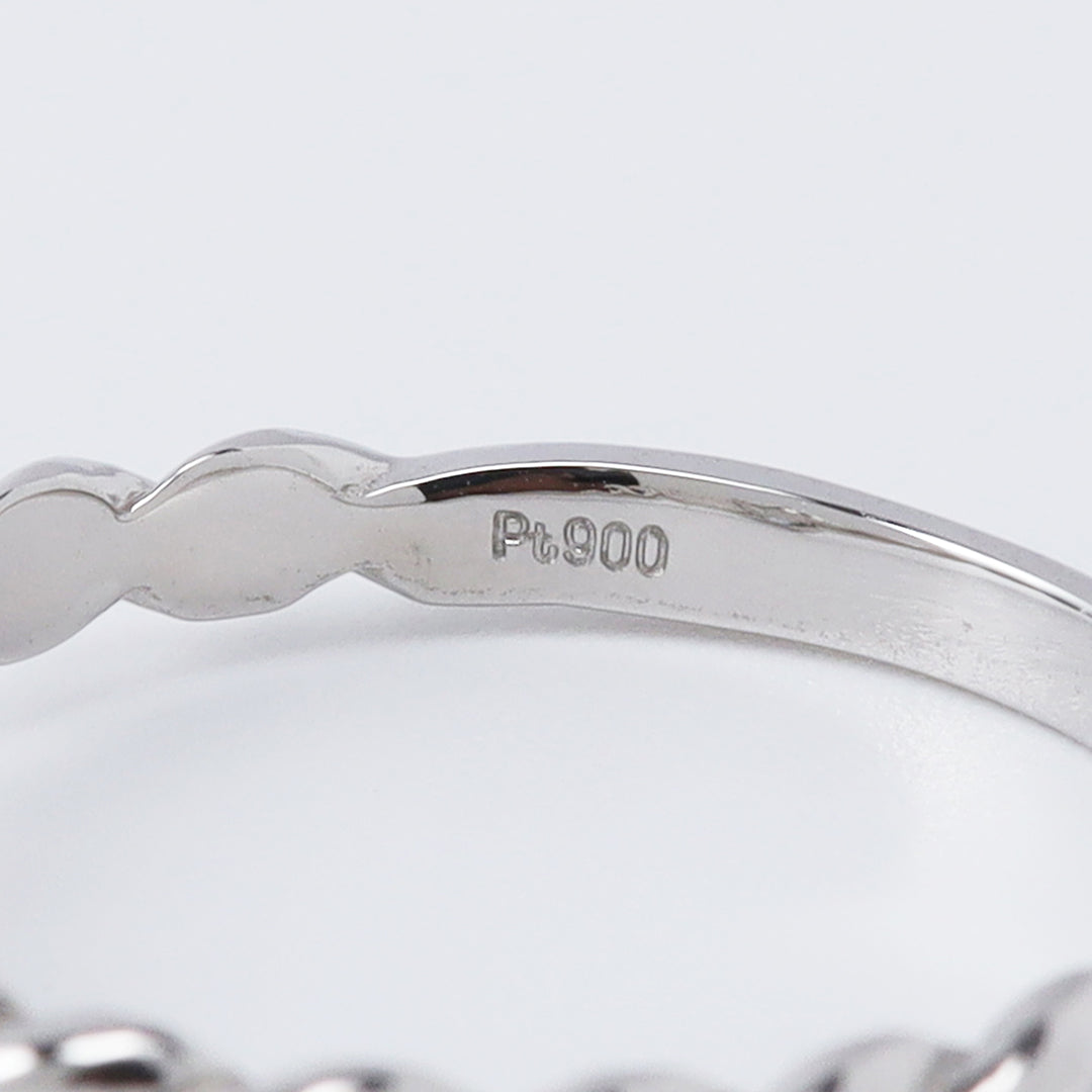 ＜NEW＞【受注生産品】Pt900アクアマリンツイストリング9号～15号