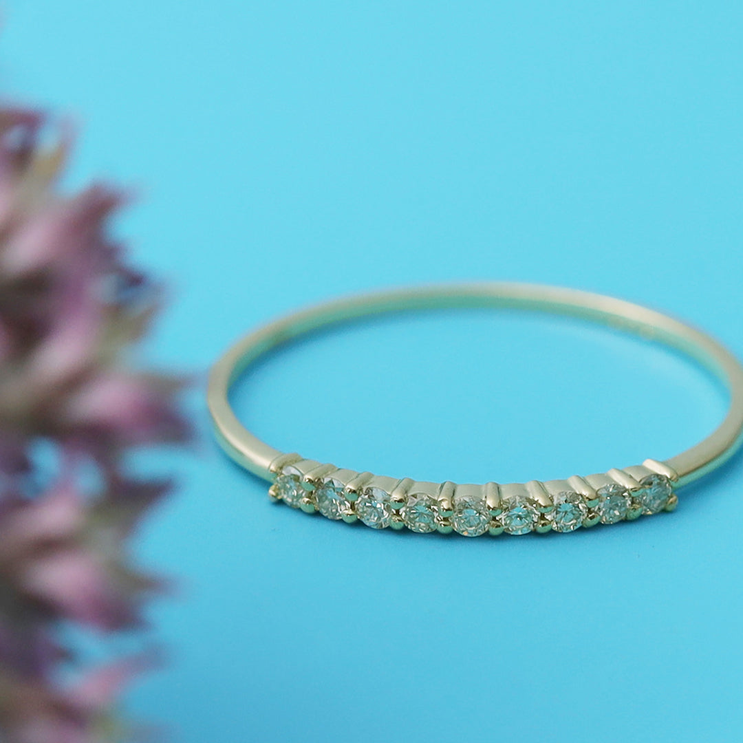 ＜NEW＞【お買い得ジュエリー】K18ダイヤモンドリング(ライン)　1２号