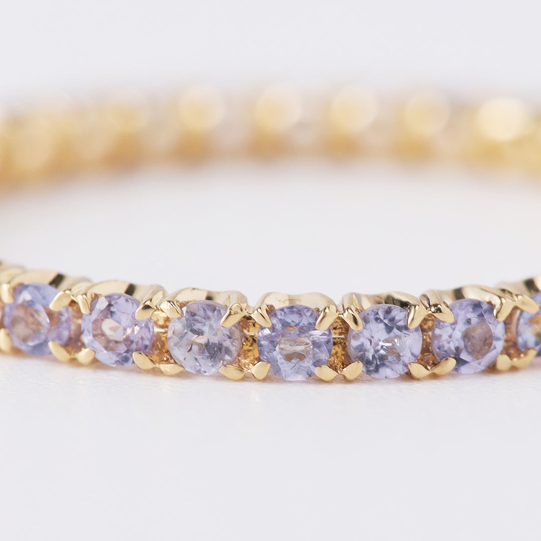 ＜期間限定販売＞【受注生産品】K18タンザナイトフルエタニティリング