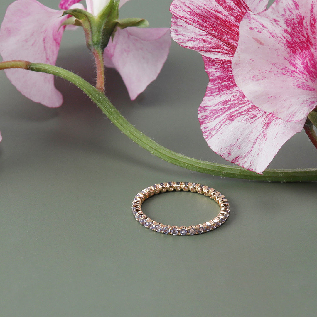 ＜期間限定販売＞【受注生産品】K18タンザナイトフルエタニティリング