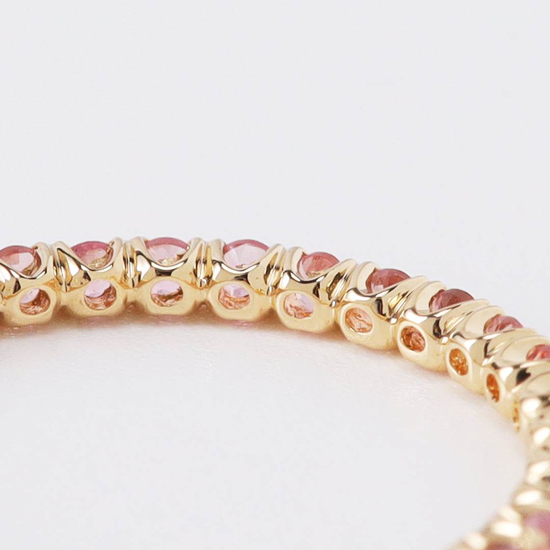 ＜期間限定販売＞【受注生産品】K18ピンクトルマリンフルエタニティリング