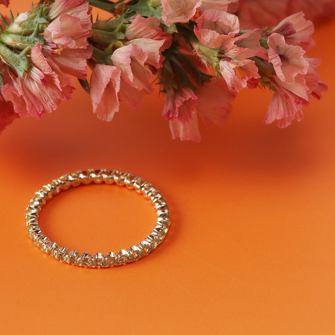 ＜期間限定販売＞【受注生産品】K18ペリドットフルエタニティリング