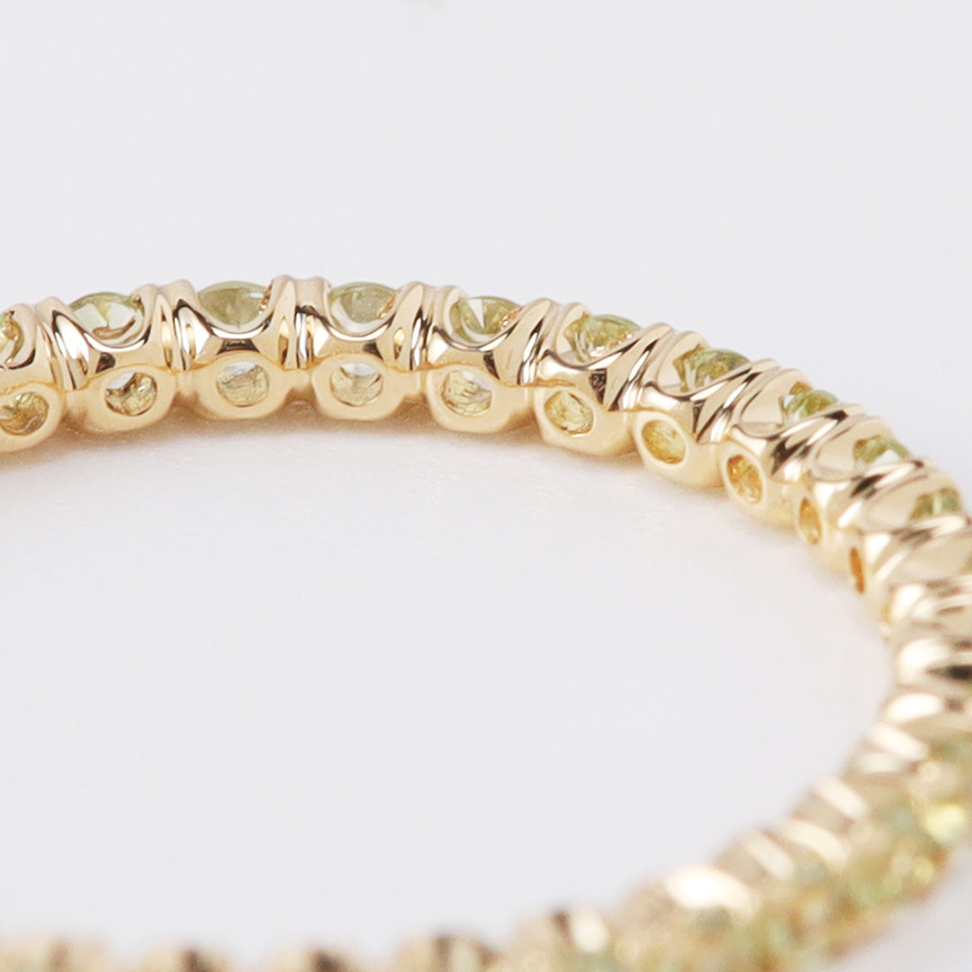 ＜期間限定販売＞【受注生産品】K18ペリドットフルエタニティリング